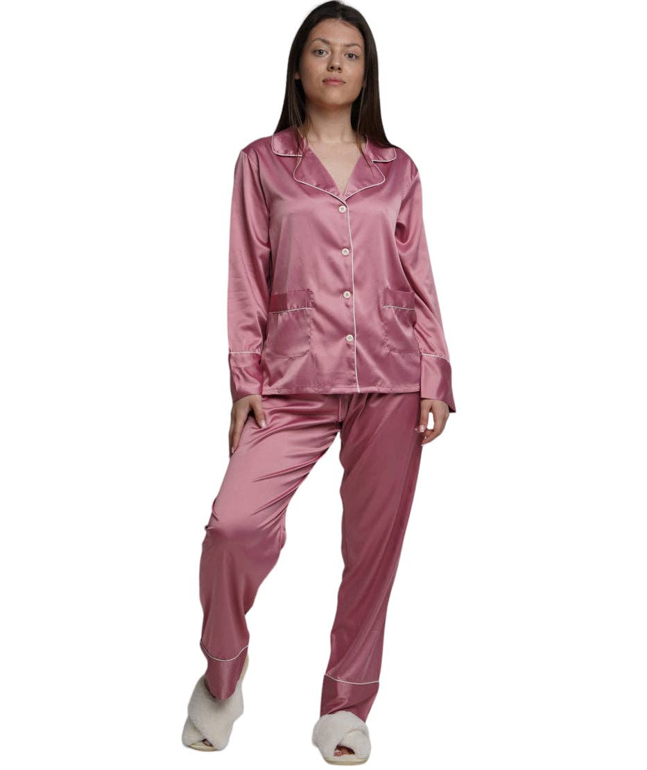 Taniri – wholesale Sleepwear set – Women's – ASHLEY LONG MATTE SATIN  PAJAMAS31