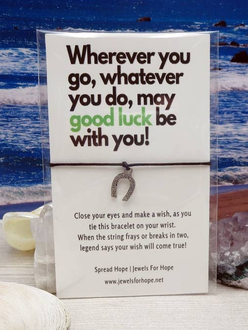 Bracelet Lucky Wish - Bijoux inspirants - Fer à cheval pour la vente par Jewels For Hope