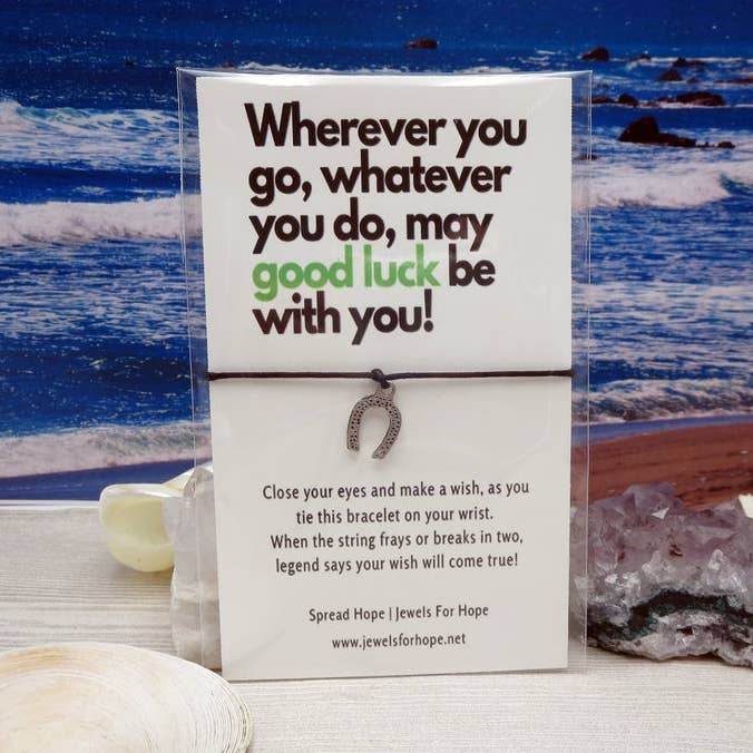 Jewels For Hope - Wholesale Charm/Dangle Bracelet - Lucky Wish Bracelet - Inspirational Jewelry - Horseshoe0
