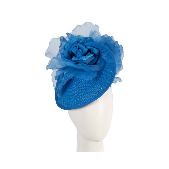 Exclusive bright fascinator with flower for wholesale by Max Alexander by Cupids Millinery Melbourne