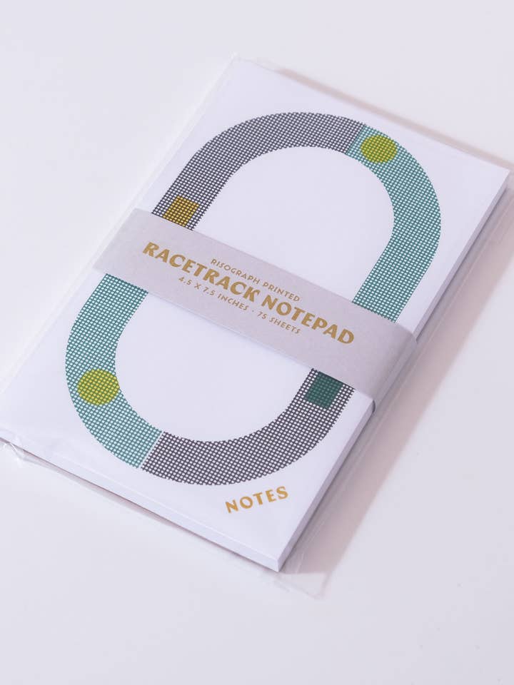 Bloc de notas grandes de pista de carreras • Verde para venta al por mayor de Mezzaluna Studio