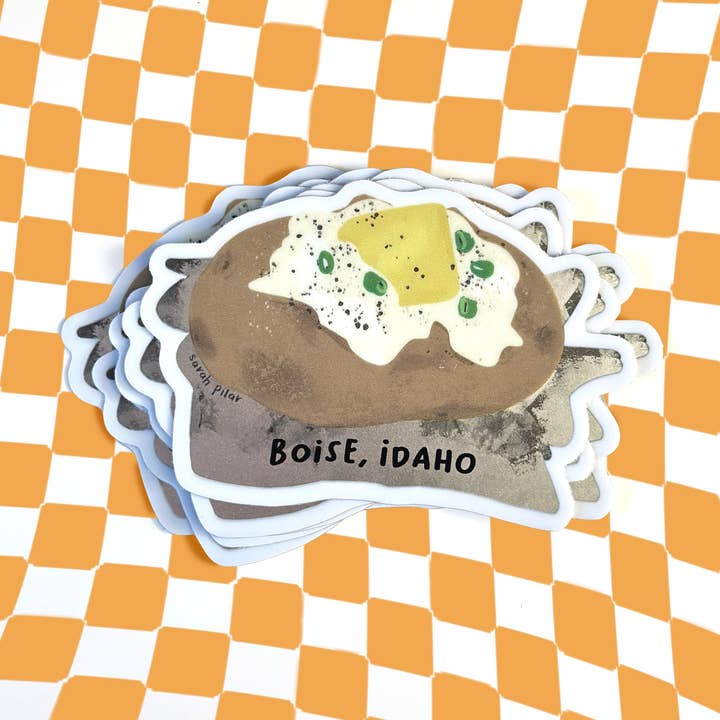 Hot Potato Idaho Sticker *Chrome Edition* for wholesale by Sarah Pilar