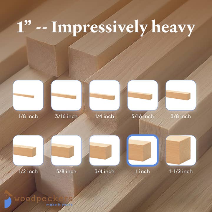 Woodpeckers Crafts - Wholesale DIY Craft Kit - Square Wooden Dowels5