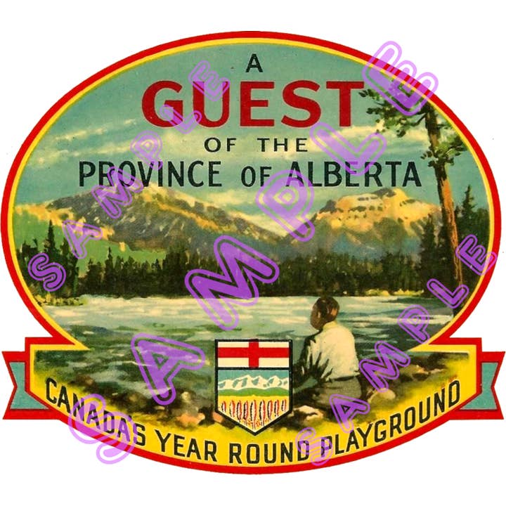 ALBERTA Canada retro/vintage vinylklistermærke AB3 for engroshandel hos Hilda74 Retro Designs
