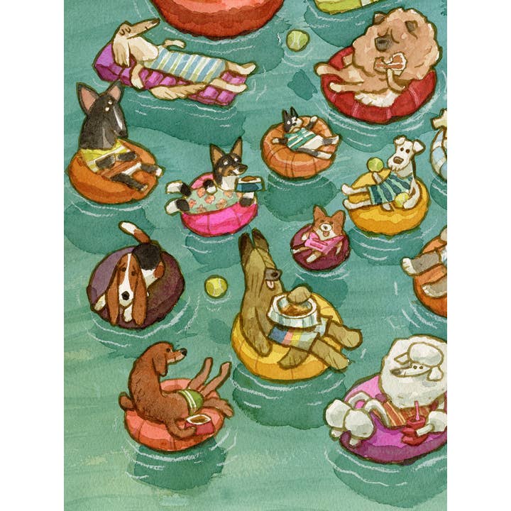 The Scott C Shop - Wholesale Art Print - Tubing Dogs3