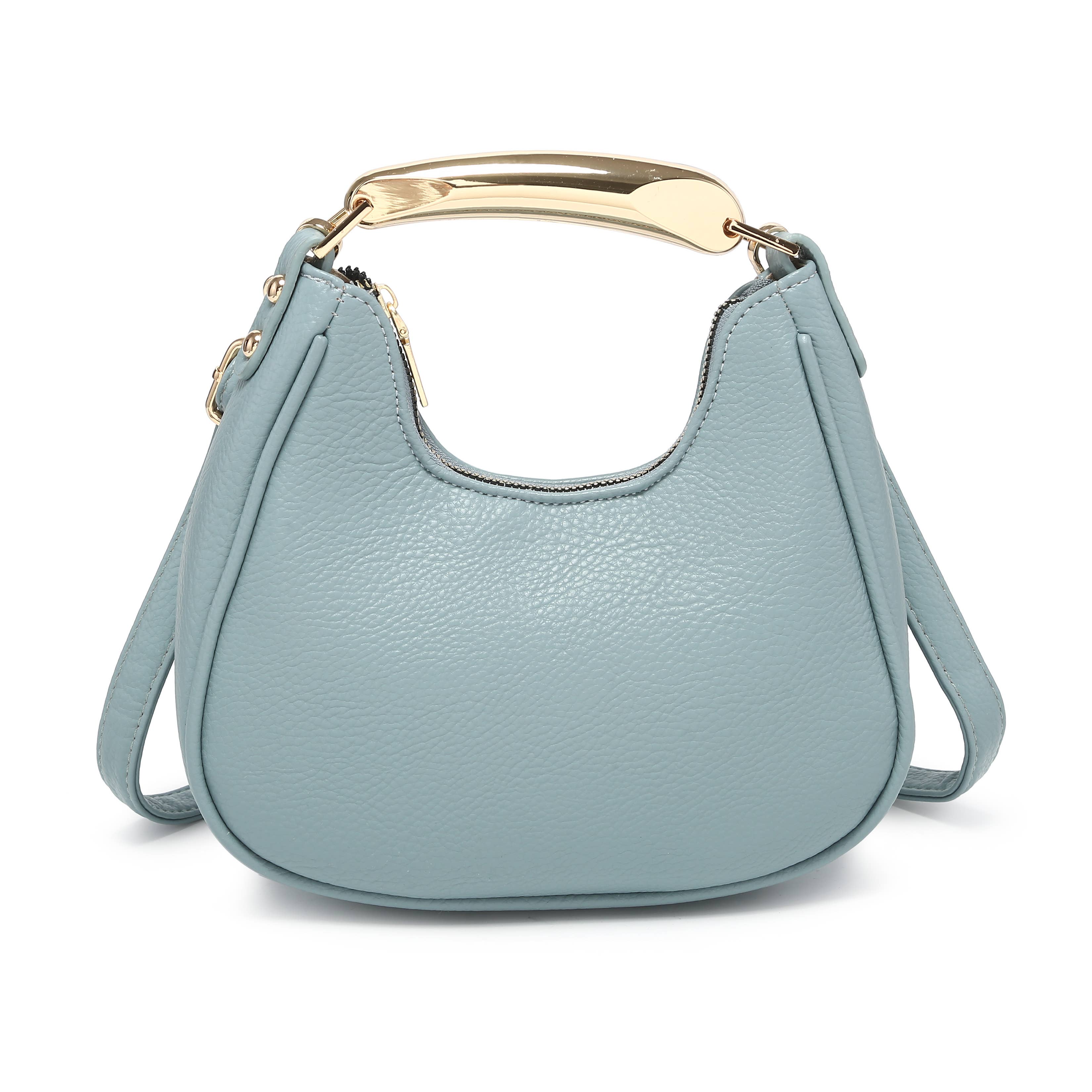 Papaya Fashion Ltd – wholesale Top handle bag – women's – B23052-Top Zip Closure Metal Handle Grab Bag2