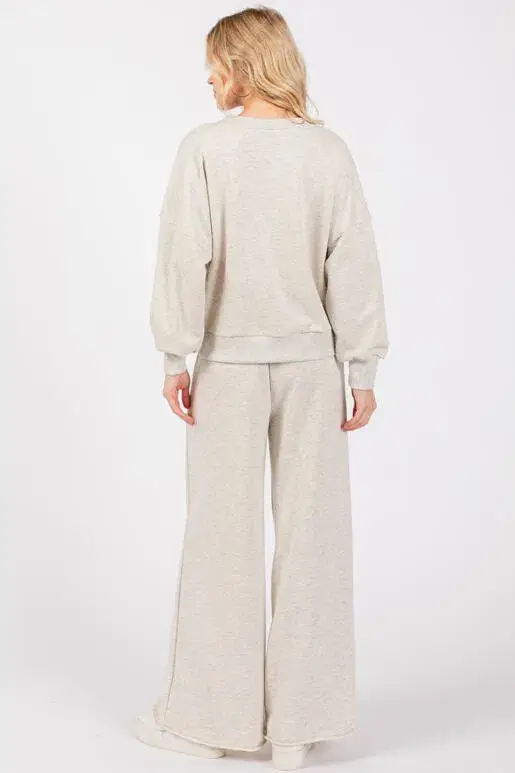 Final Touch - Wholesale Knit Top - Women's - Cotton Terry Raw Edge Top - NT30652A13