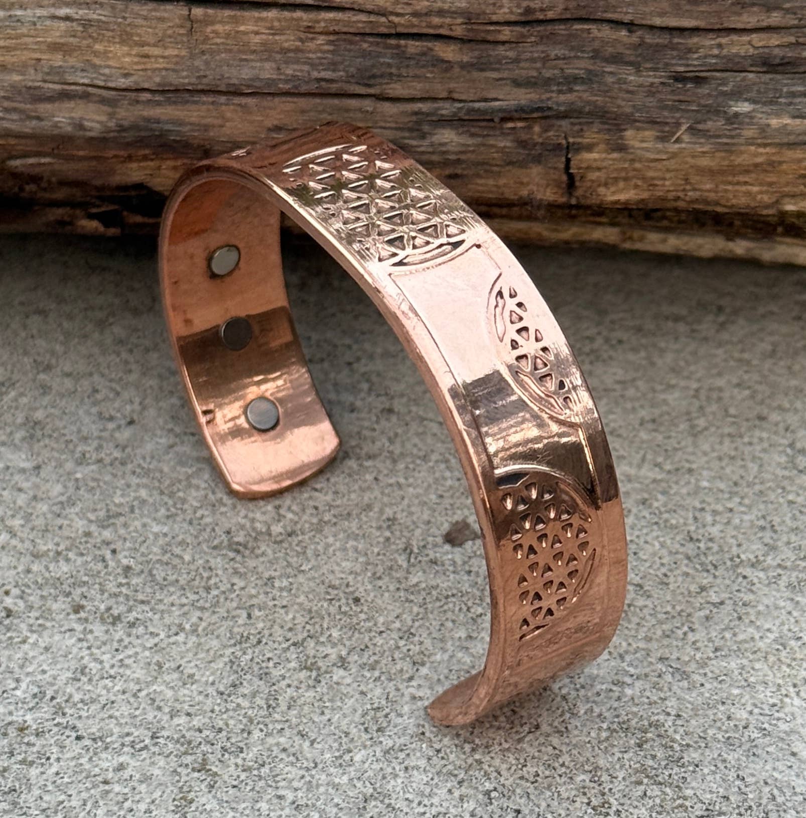Lungta Imports - Wholesale Cuff Bracelet - Solid Copper Magnetic Therapeutic Bracelet – Adjustable 6