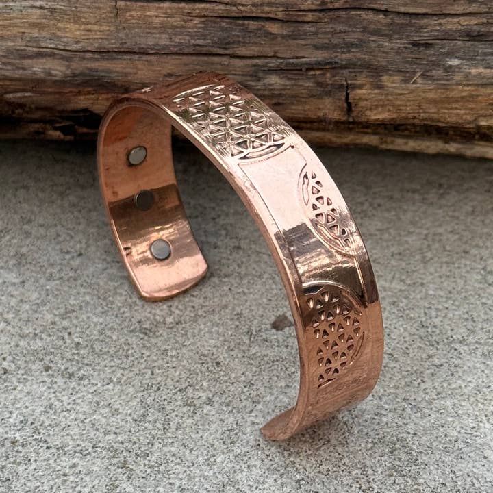 Lungta Imports - Wholesale Cuff Bracelet - Solid Copper Magnetic Therapeutic Bracelet – Adjustable 6
