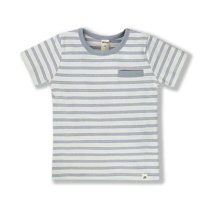 Shipley Stripe Kortærmet Welt Lomme Tee for engroshandel hos Little Road Co.