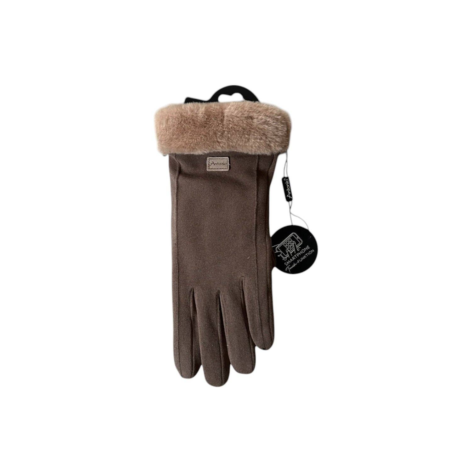 VewoTex – Großhandel Handschuhe – Damen – Damen Handschuhe gefüttert » Damenhandschuhe mit Touchfunktion » Winterhandschuhe mit Kunstpelz » Wildlederoptik "NY Style" Suede mit Fell6
