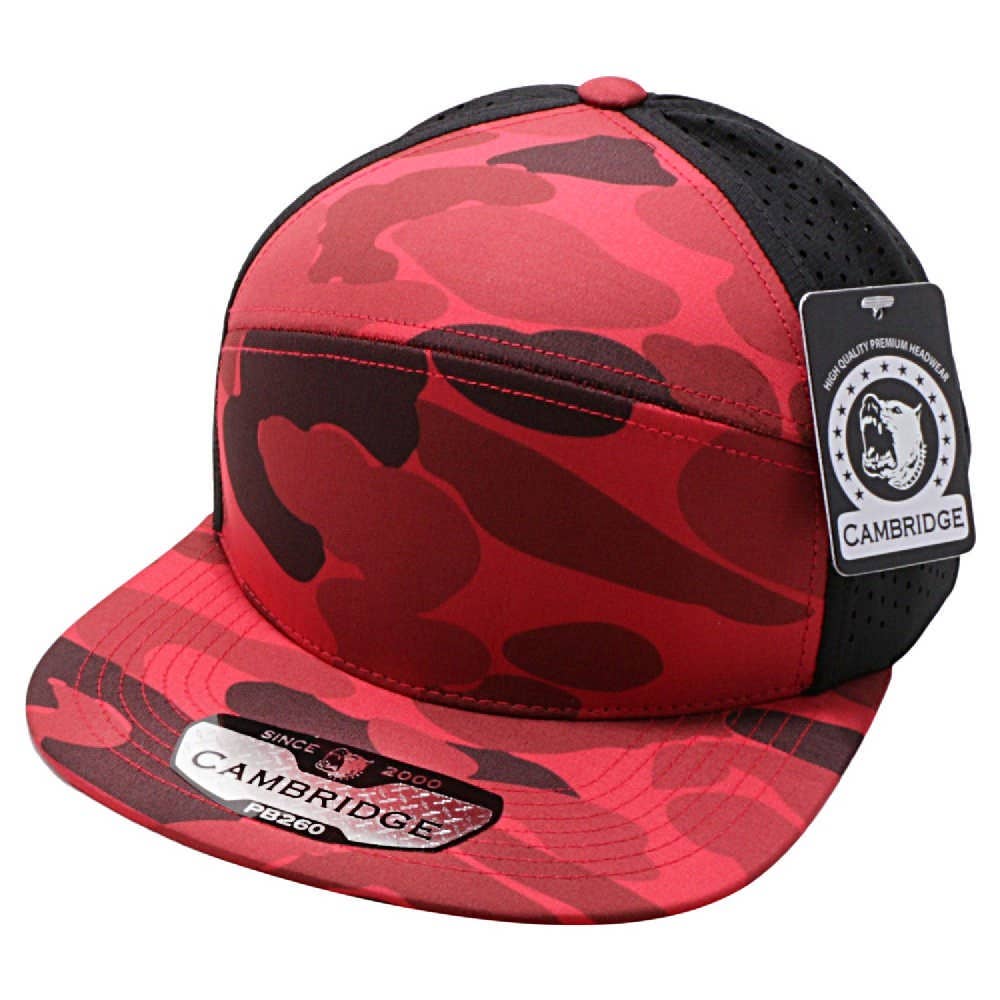 DOBBI – wholesale Truckerkeps – Unisex – Cambridge glansiga camo camper perforerad snapback-keps5