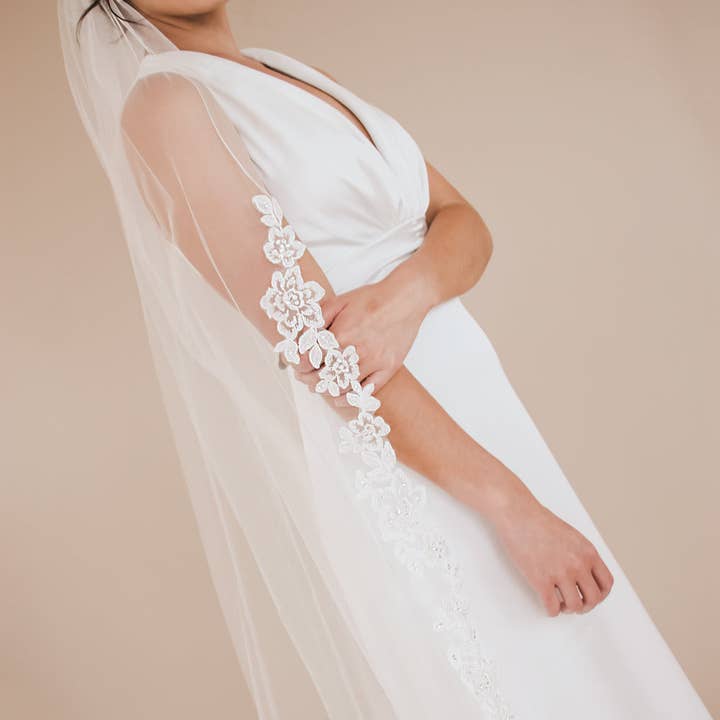 Dareth Colburn Designs - Wholesale Veil - Women's - Althea Lace Cathedral Wedding Veil