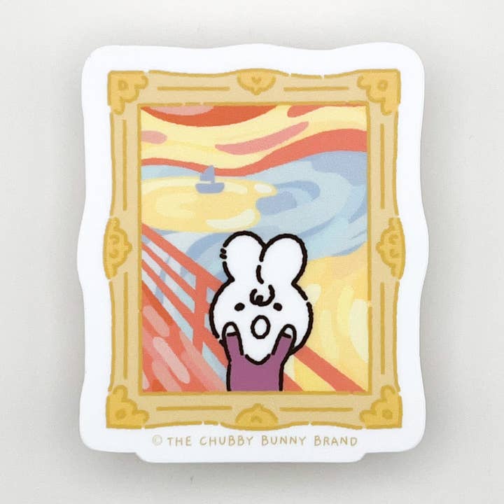 The Scream Vinyl Sticker for wholesale by The Chubby Bunny Brand