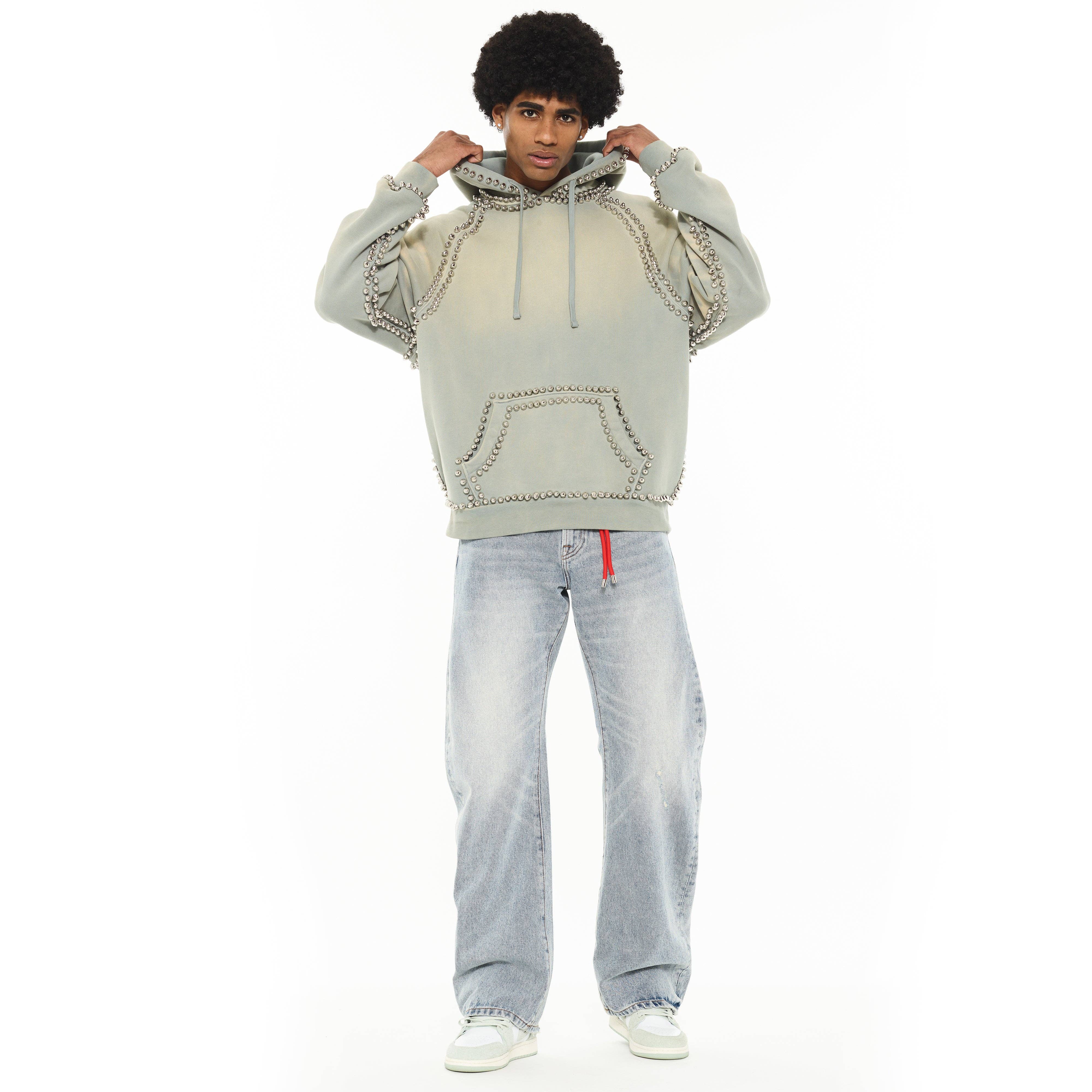 BLUE Cult's Pullover Novelty Hoody in Smog for wholesale on Faire3