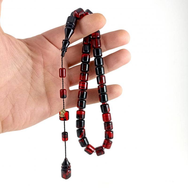 Aladdin – wholesale Prayer beads necklace – Selderesi | Capsul Cut Fire Amber Tasbih1