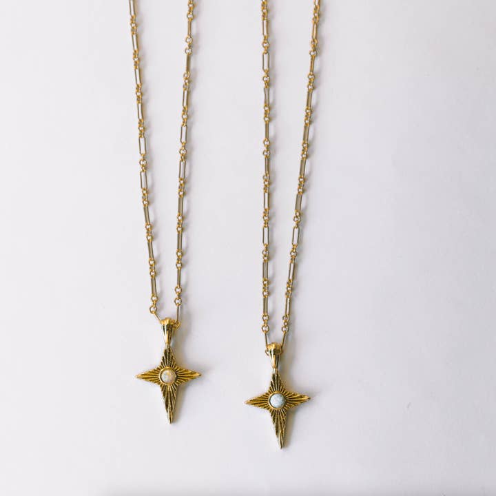 The Opal Celestial Star Necklace for wholesale by Jay Nicole Designs