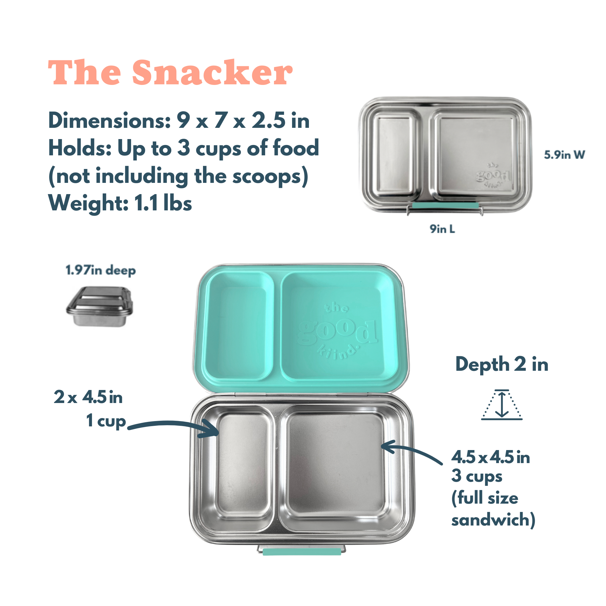 The Good Kiind - Wholesale Lunch Bag/Box - Kids - Lunch Box for Kids: The Snacker™ + The Explorer™ Mixed Case15