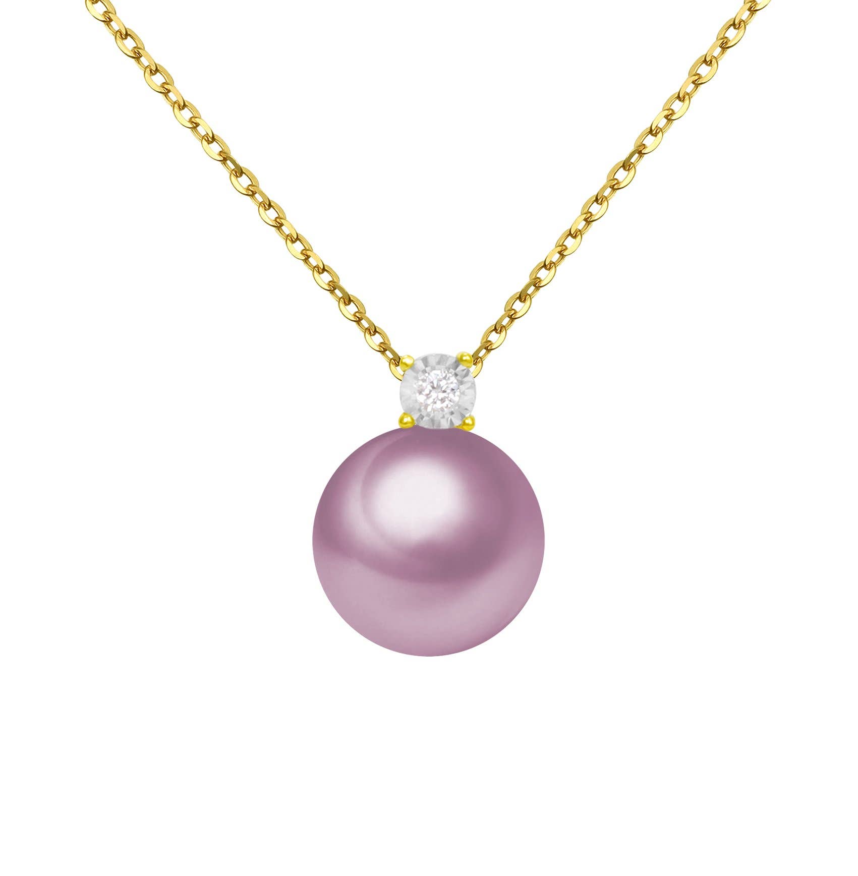 Timeless Pearl - Wholesale Pendant/Charm Necklace - G18k Oversized Pearl and Diamonds Pendant2