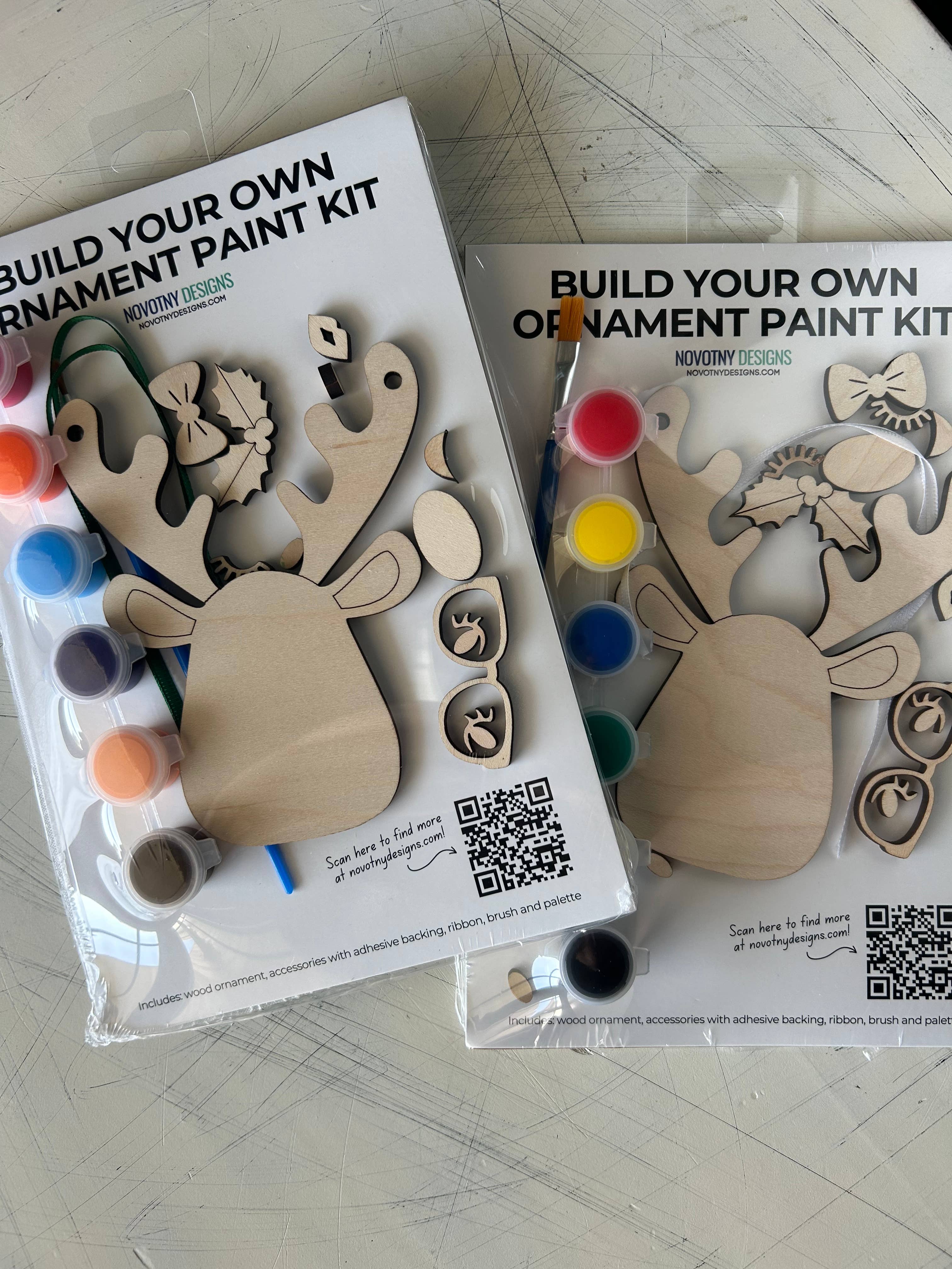 Novotny Designs – Kit de artesanato DIY por atacado – Construa o Seu Próprio Kit de Pintura de Ornamento de Rena1