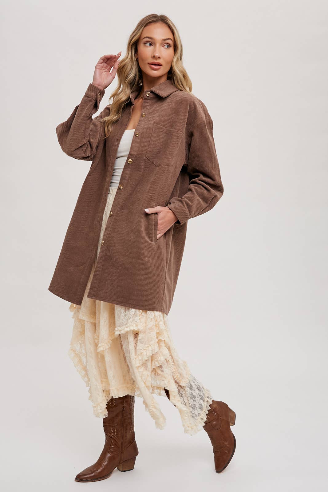 Bluivy – Großhandel Rock – Damen – MIDIROCK MIT SPITZENBÄNDERN26