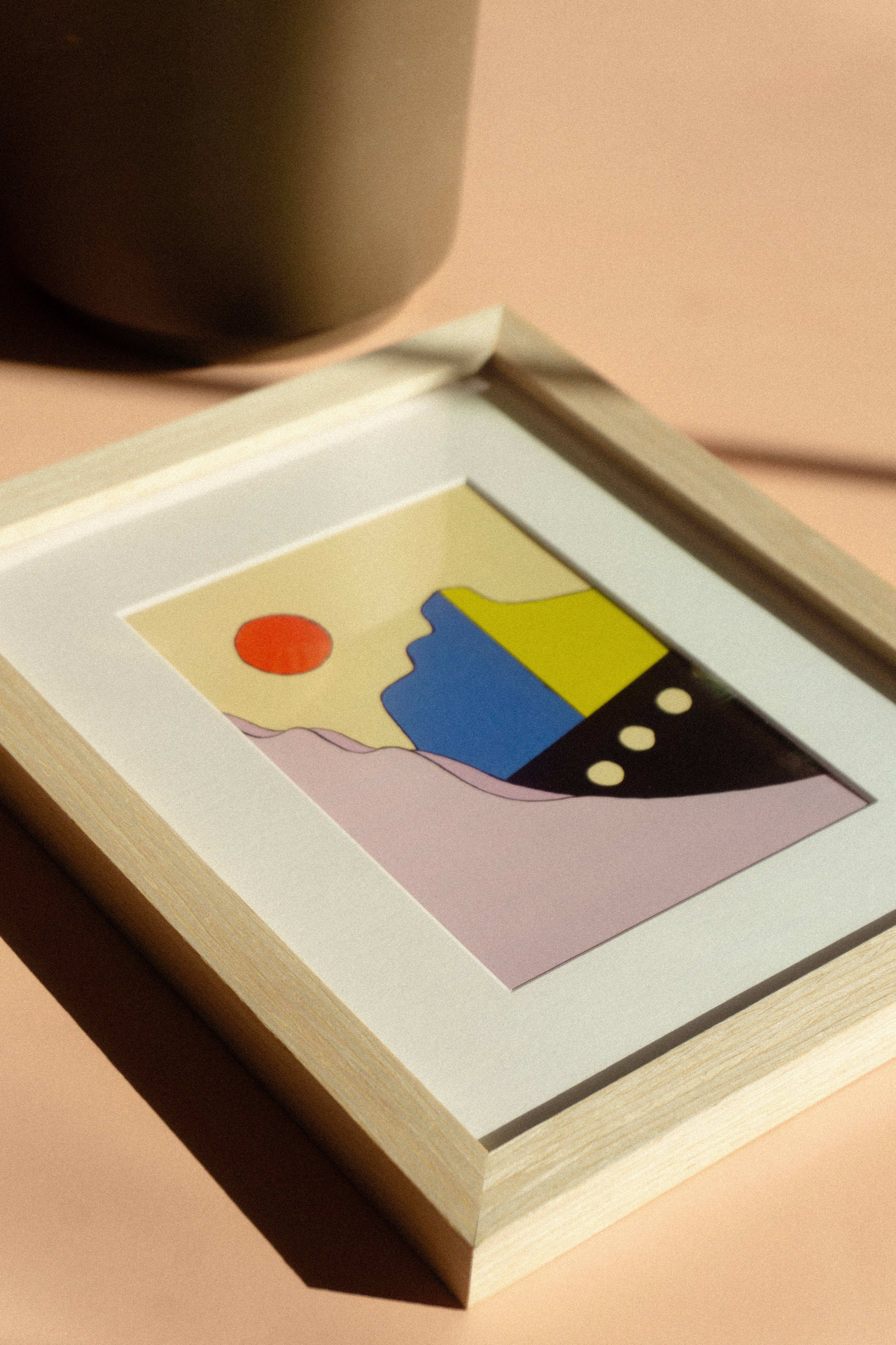 Mel K. Olrich Art - Wholesale Art Print - Abstract adobe building, colorblock, modern western wall art2