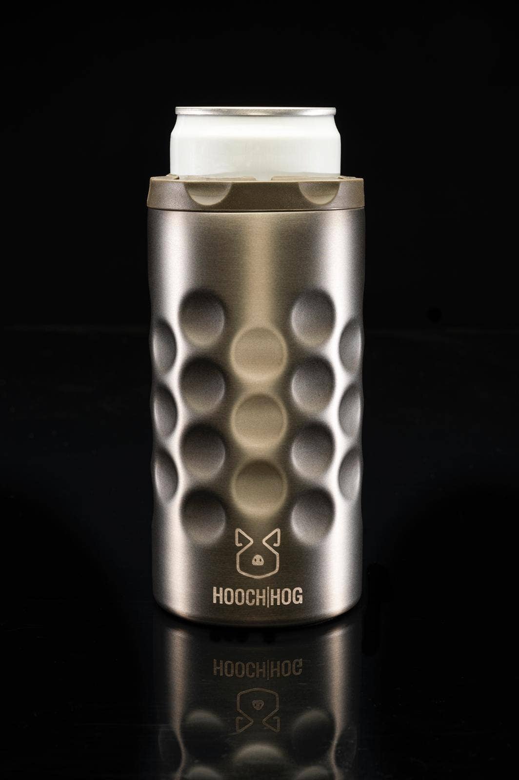 Hooch Hog – wholesale Drink huggers & koozies – The Skinny Can Cooler [Gunmetal]2