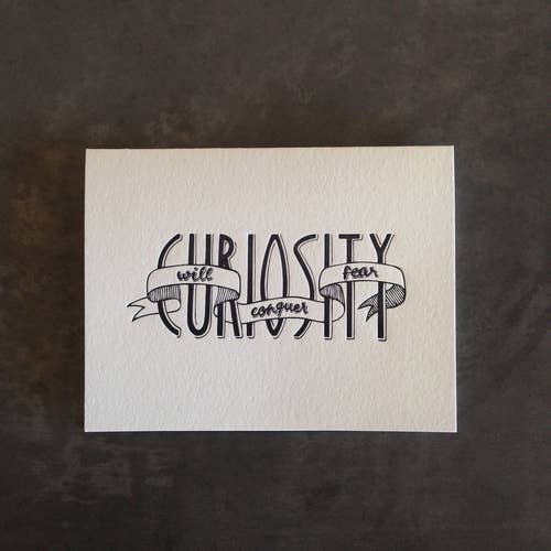 Wp X Cg Curiosity (Letterpress Greeting Card With Envelope) for wholesale by Willowcrest Press