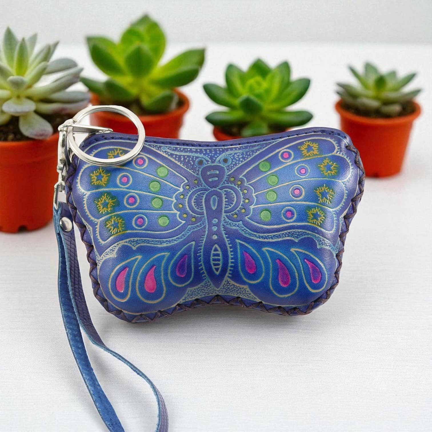 Sunflower Handmade leather inc - Wholesale Coin Purse - Women's - Handmade leather butterfly coin purse wallet1