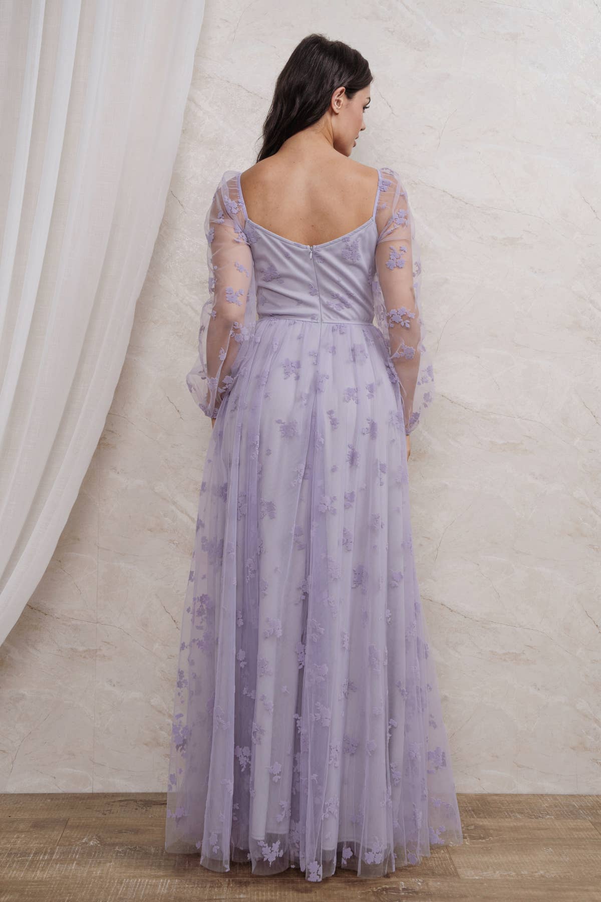 Rosemore Couture - Wholesale Gown - Women's - BURN OUT FLORAL SURPLICE MAXI DRESS7