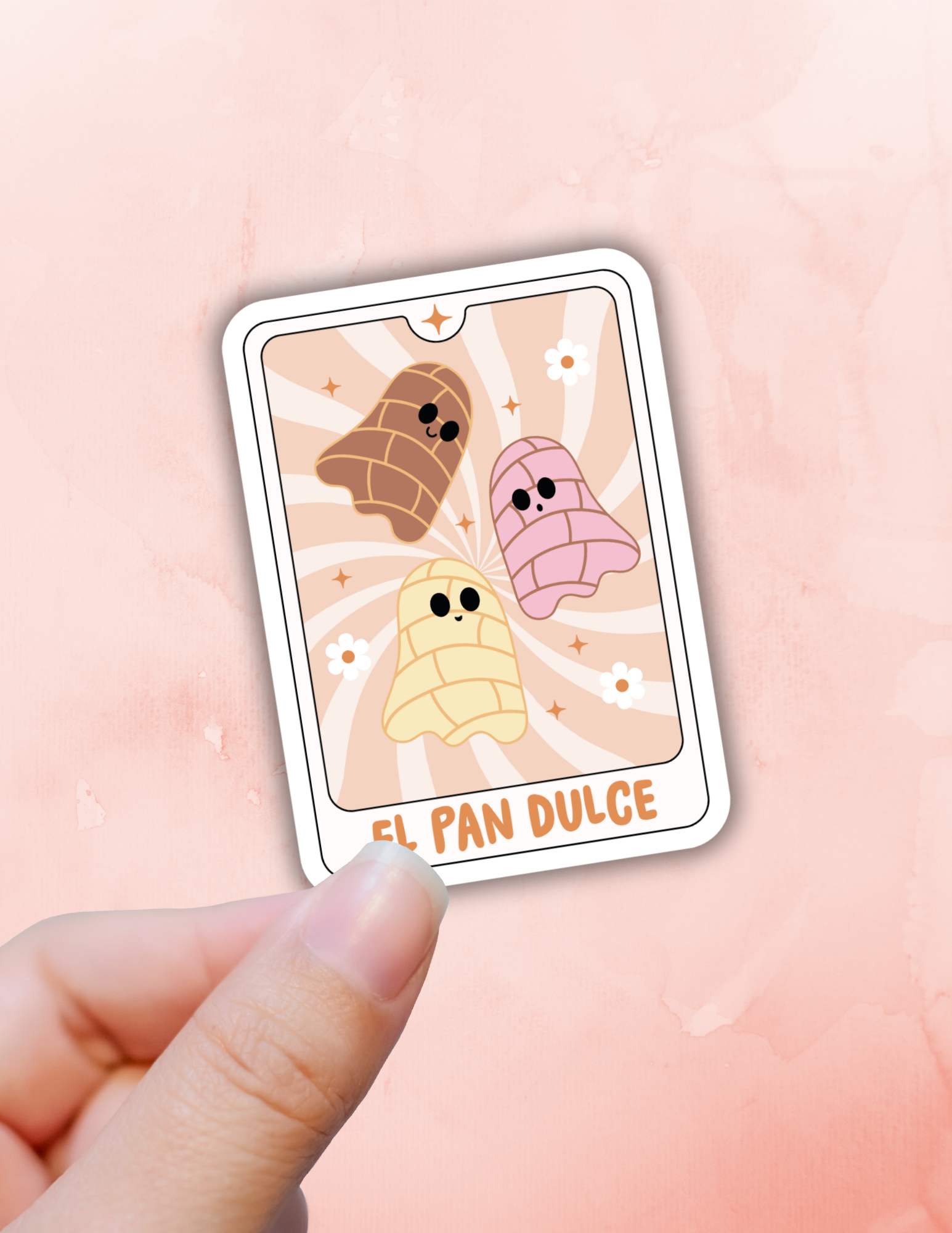 Lalatina Shop - Vendita all'ingrosso Adesivi per telefoni e laptop - Adesivo El pan dulce, fantasma concha, carino, divertente, adesivo latino0