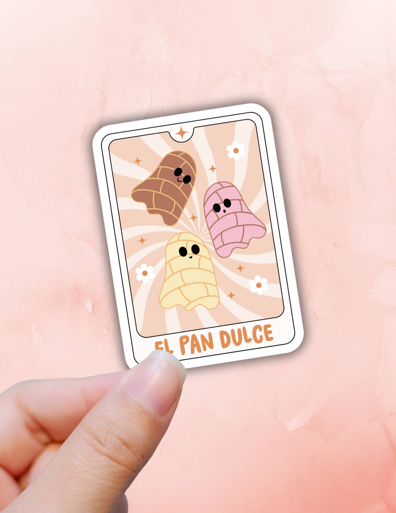 Lalatina Shop - Wholesale Phone & Laptop Stickers - El pan dulce sticker,concha ghost,cute,funny,latinx decal