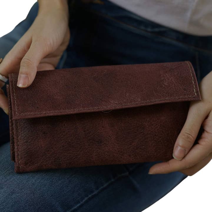 Handmade Brown Womens Wallet for wholesale by Atitlan Leather