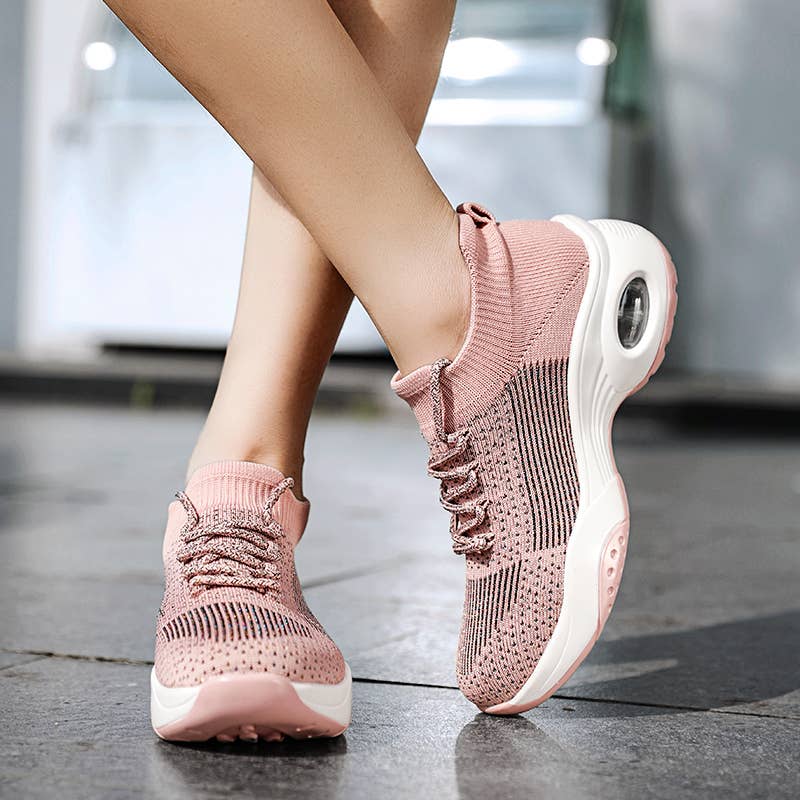 Calseosvic - Venta al por mayor Zapatillas deportivas - Mujer - Zapatos deportivos de baile con suela gruesa y suave3