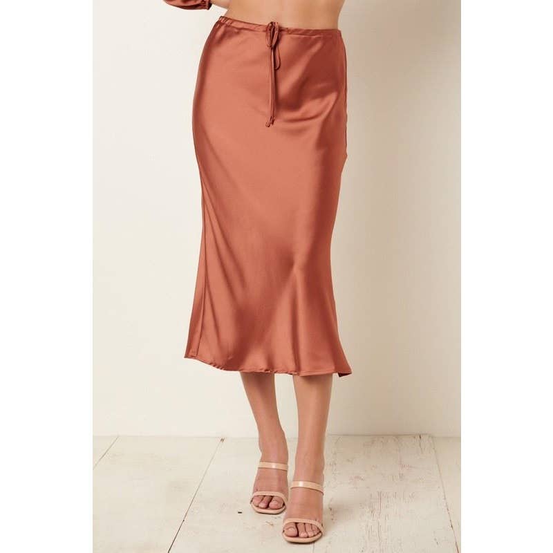 mittoshop - Wholesale Skirt - Women's - SATIN MIDI SKIRT1