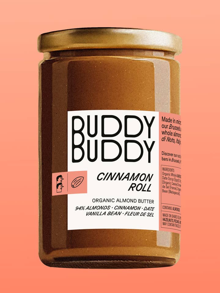 Organic Cinnamon Roll Nut Butter – Almonds, Maple & Vanilla for wholesale by BUDDY BUDDY