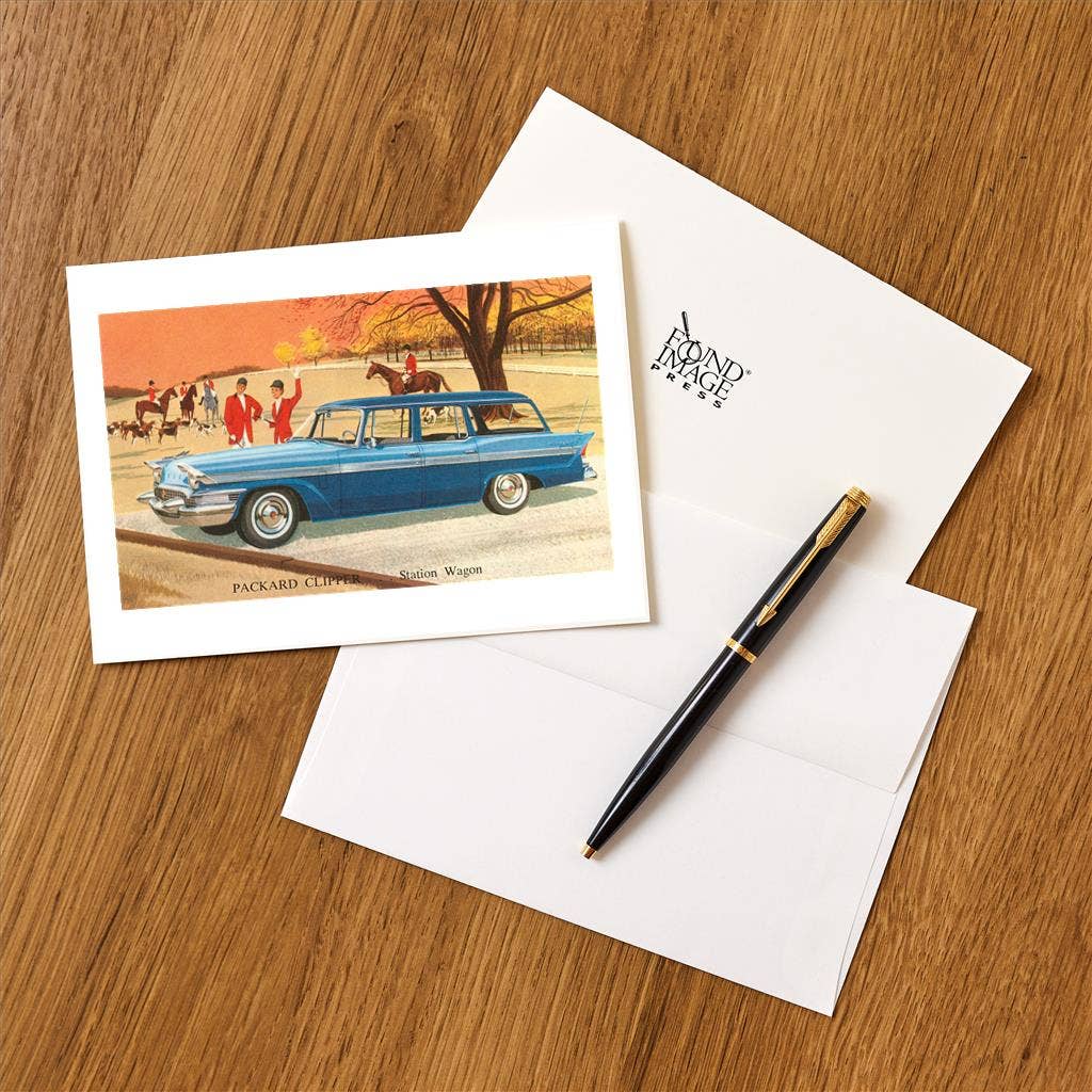 Found Image Press – wholesale Stationery/notecard set – Greeting Card KE-07 Packard Station Wagon1