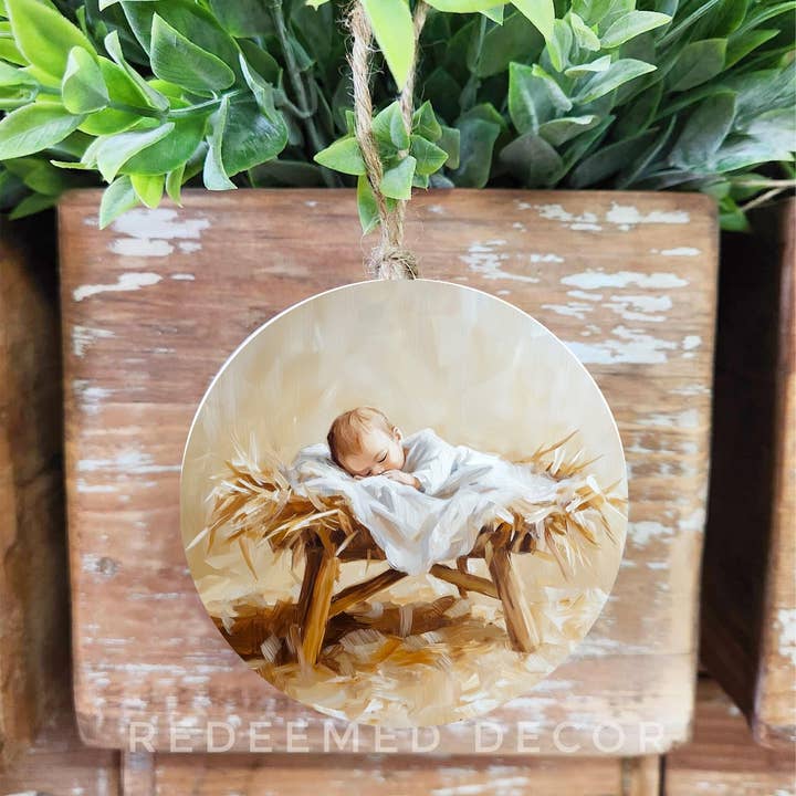 Redeemed Decor - Wholesale Ornament - Wood Ornament Manger
