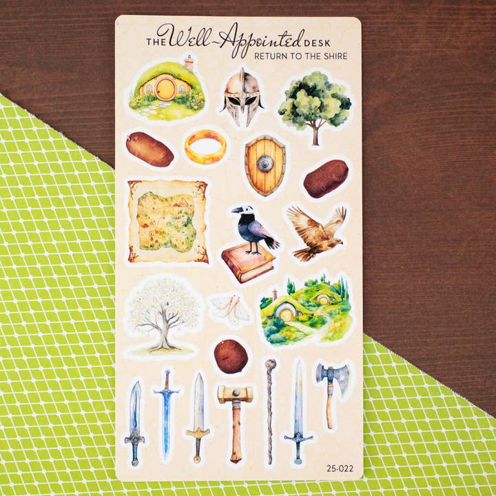 Return to the Shire Sticker Sheet (25-022) for wholesale by The Well-Appointed Desk