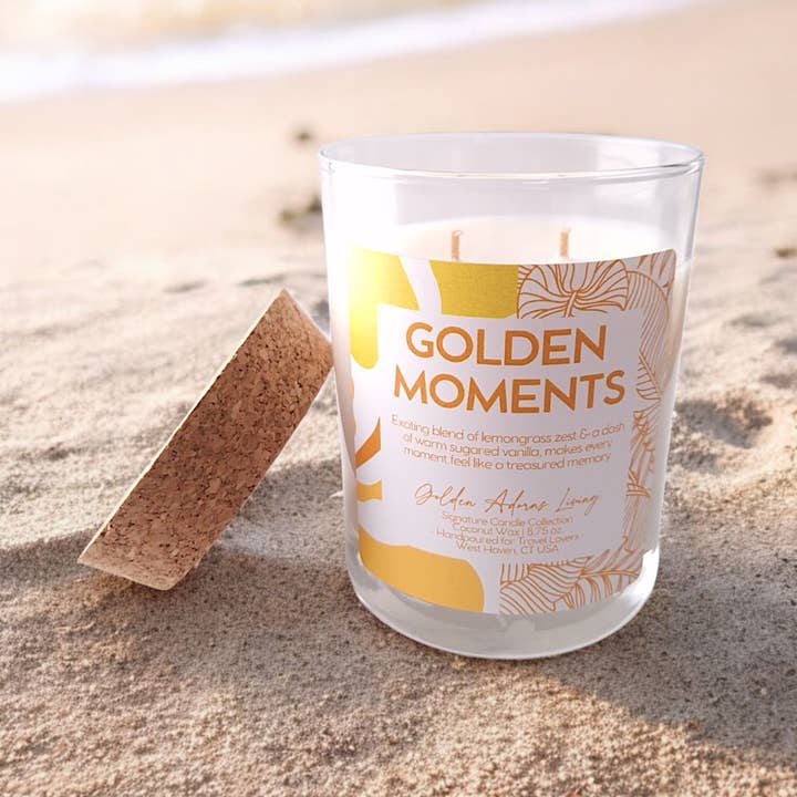 GOLDEN MOMENTS | Double-wick Travel Candle for wholesale by Golden Adorns Living