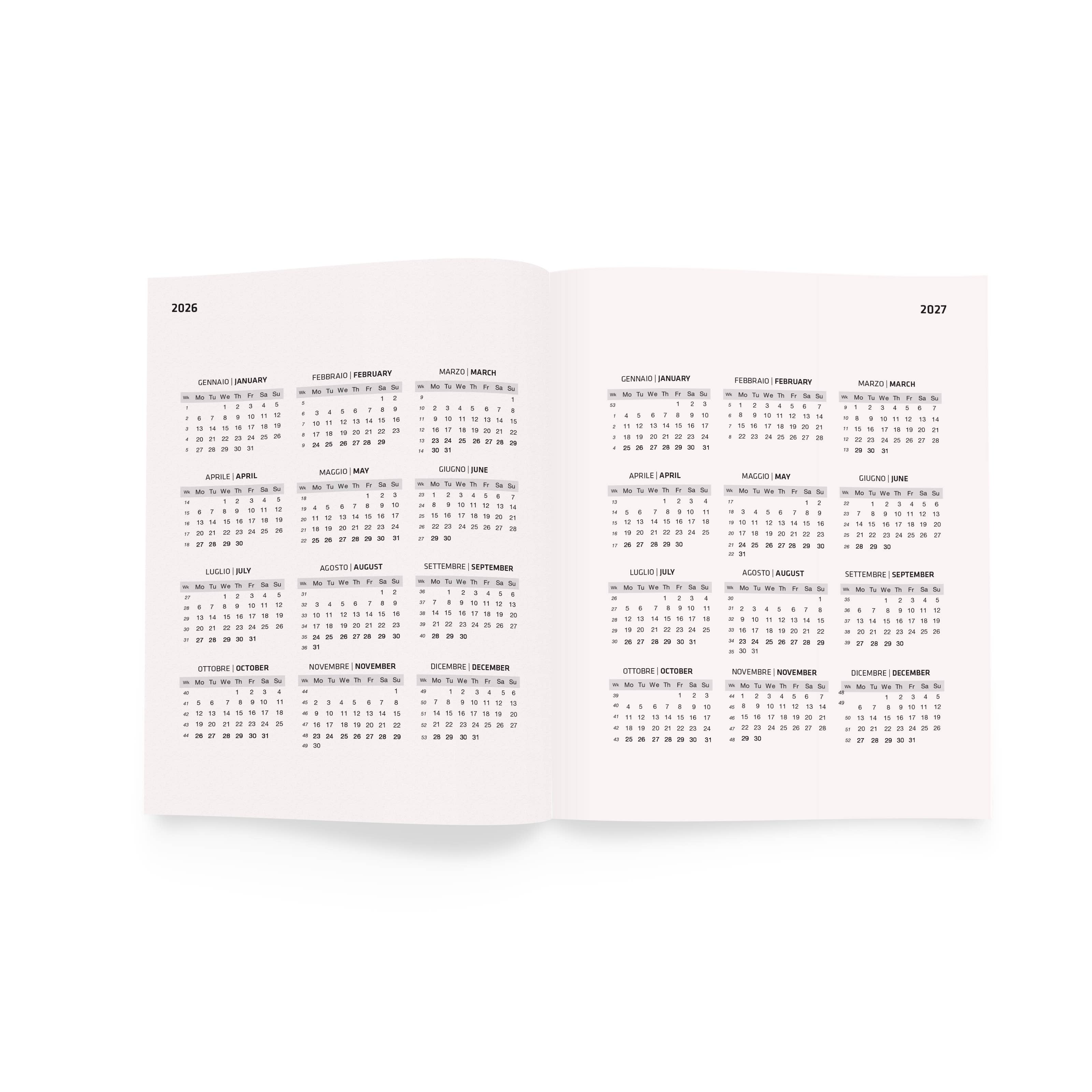 Weew Smart Design - Vente Agendas - Agenda Hebdomadaire de Poche 20262