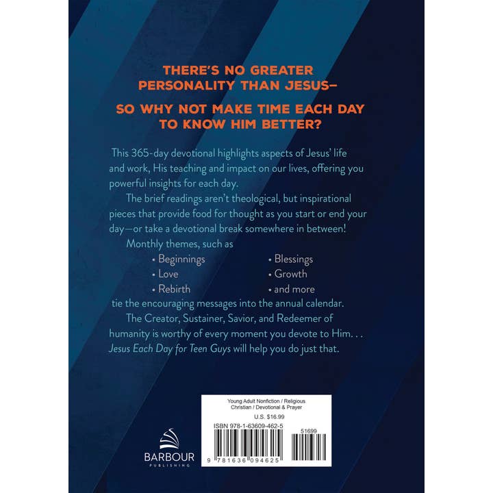 Barbour Publishing, Inc. - Wholesale Book - Kids - Jesus Each Day for Teen Guys