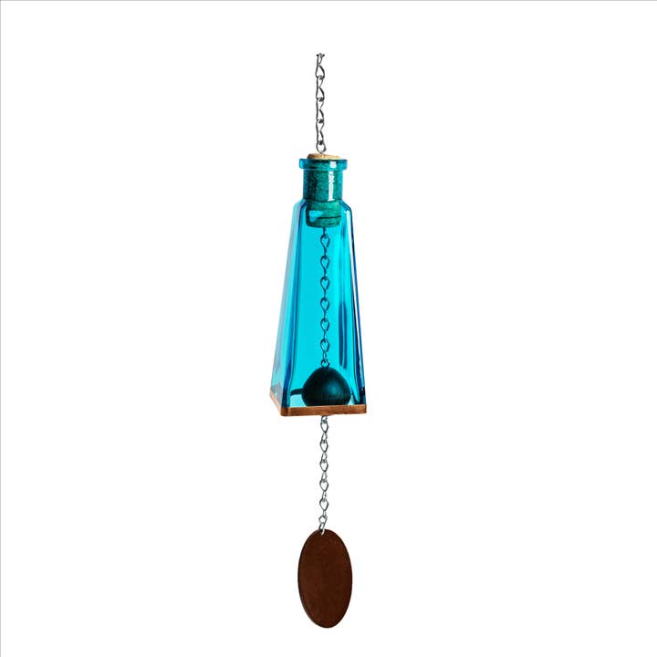 Blue Ridge Mountain Gifts - Wholesale Wind Chime - Glass Wind Chimes Made From Pyramid Shaped Bottles