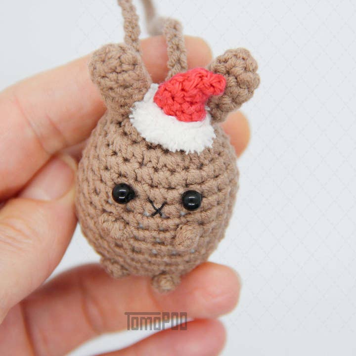 TOMOPOD LLC - Vente Objets de décoration - Miroir de voiture en crochet à suspendre en forme de lapin, décoration de sapin de Noël3