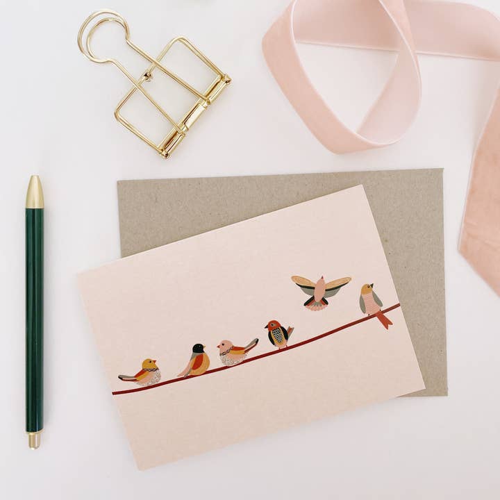 ART SERIES - Greeting Card - Birds of a Feather for wholesale by Stella Patrice