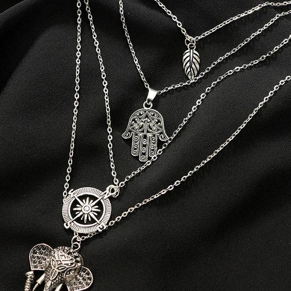 SILVER Bohemia Alloy Necklace Accessories for wholesale on Faire3