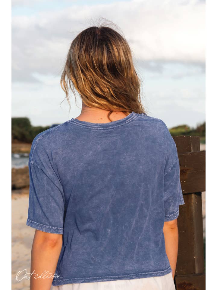 OAT COLLECTIVE - Wholesale Screen Printed T-Shirt - Women's - SUNKISSED Cropped Mineral Graphic Top11