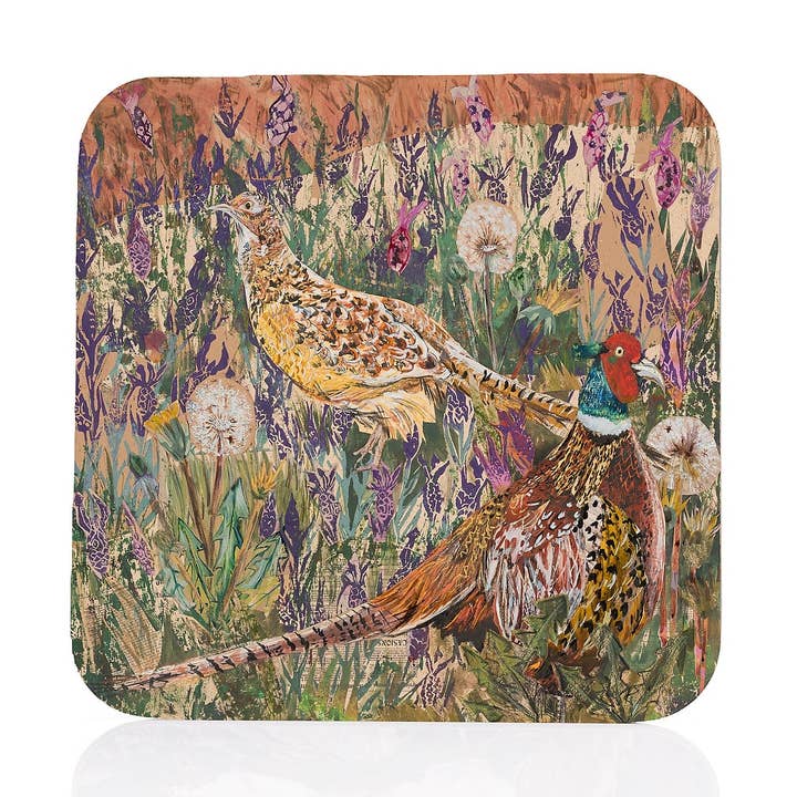 Lavender Garden-High Gloss Hardback Coaster for wholesale by Clare O’Neill Artworks
