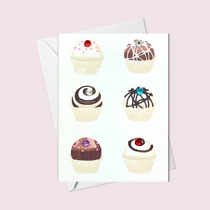 Russell Jeffery Design by Off By Heart Design - Vendita all'ingrosso Biglietti di auguri generici - Biglietto di Auguri con Mini Tartufi al Cioccolato0