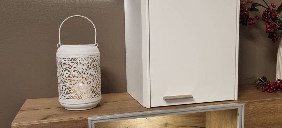 Ambiente Haus – Engroshandel Lyseholder – Hvid metal lanterne – højde 24 cm1